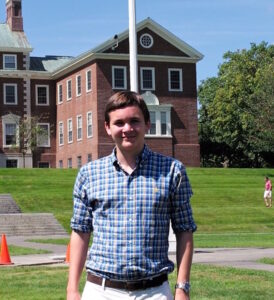 Male student at college tour